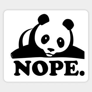 Nope Not Today Lazy Panda Funny Laziness Graphic Magnet